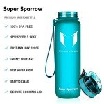 Super Sparrow Water Bottle - 32 oz - BPA & Toxic Free Tritan Water Bottles - One Touch Opening - Leak-proof Plastic Bottle - Kids Water Bottle for Office, Gym, Outdoor, Sports