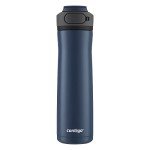 Contigo Cortland Chill 2.0 Blueberry Stainless Steel Water Bottle, Vacuum-Insulated, Spill-Proof Lid, 24oz, Ideal for Hot or Cold Drinks, Interchangeable Lid, Perfect for Kids & Adults