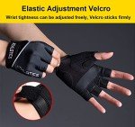 SUJAYU Workout Gloves for Women Men, Gym Gloves for Women Men Gym Gloves for Working Out, Workout Gloves Women Men Fitness Gloves Hand Out Gloves (Black, Medium)