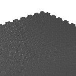 BalanceFrom Puzzle Exercise Mat with EVA Foam Interlocking Tiles for MMA, Exercise, Gymnastics and Home Gym Protective Flooring, 3/4" Thick, 24 Square Feet, Black