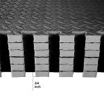 BalanceFrom Puzzle Exercise Mat with EVA Foam Interlocking Tiles for MMA, Exercise, Gymnastics and Home Gym Protective Flooring, 3/4" Thick, 24 Square Feet, Black