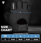 RDX Weight Lifting Gloves Gym Fitness Workout, Anti Slip Palm Protection Half Finger Exercise Glove for Powerlifting Deadlifting Bodybuilding Calisthenics Cycling Rowing Climbing Training, Men Women