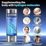 Hydrogen Water Bottle, 3000PPB Portable Hydrogen Water Ionizer Machine, Rechargeable Hydrogen Water Bottle Generator,with SPE & PEM, Hydrogen Water Cup for Exercise, Travel, Home, Office(1pcs)