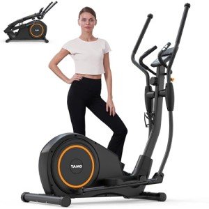 YAMO Hyper-Quiet Elliptical Trainer with Pulse Monitor
