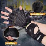 ihuan Breathable Weight Lifting Gloves: Fingerless Workout Gym | Wrist Support | Enhance Palm Protection | Extra Grip for Fitness| Training | Rowing | Pull-ups
