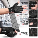 MhIL Workout Gloves for Men – Comfortable Gym Gloves for Men with Enhanced Grip for Safety and Hand Protection – Weight Lifting Protection with Wrist Wraps Support for Performance Boost and Style