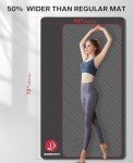 HAPBEAR Extra Large Yoga Mat - 72"x48"x6mm (1/4 inch), Non-Slip, Durable, Eco-Friendly, Thick Wide Exercise Mat for Home Workouts, Yoga, Pilates, Stretching, Meditation (Barefoot Exercise)