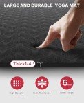 HAPBEAR Extra Large Yoga Mat - 72"x48"x6mm (1/4 inch), Non-Slip, Durable, Eco-Friendly, Thick Wide Exercise Mat for Home Workouts, Yoga, Pilates, Stretching, Meditation (Barefoot Exercise)