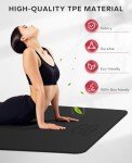 HAPBEAR Extra Large Yoga Mat - 72"x48"x6mm (1/4 inch), Non-Slip, Durable, Eco-Friendly, Thick Wide Exercise Mat for Home Workouts, Yoga, Pilates, Stretching, Meditation (Barefoot Exercise)