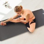 GYMENIST Thick Exercise Yoga Floor Mat Nbr 24 X 71 Inches Great for Camping Cardio Workouts Pilates Gymnastics (Black)