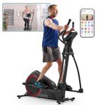 Sunny Health & Fitness Smart Heavy-Duty Elliptical Exercise Machine, 330LB Load Full Body Cardio Cross Trainer for Senior, Home Training Equipment + Arm/Leg Exerciser, Free SunnyFit App Bluetooth Link