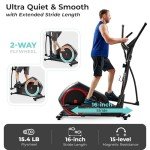 Sunny Health & Fitness Smart Heavy-Duty Elliptical Exercise Machine, 330LB Load Full Body Cardio Cross Trainer for Senior, Home Training Equipment + Arm/Leg Exerciser, Free SunnyFit App Bluetooth Link
