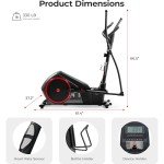 Sunny Health & Fitness Smart Heavy-Duty Elliptical Exercise Machine, 330LB Load Full Body Cardio Cross Trainer for Senior, Home Training Equipment + Arm/Leg Exerciser, Free SunnyFit App Bluetooth Link