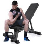 KURONO 90° Adjustable Weight Bench, 1000LB Heavy Capacity Workout Bench Press for Home Gym, Foldable Incline Bench with Dragon Flag Handle 2024 New Version