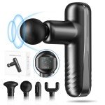 SBUBU Mini Massage Gun for Deep Tissue Percussion - Portable Handheld Massager for Muscle Recovery with 4 Massage Heads High-Intensity Vibration Rechargeable Small Massage Gun