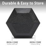 YUFER Rubber Hex Dumbbell Set with Rack - Multiple Free Weight for Home Gym, - 350/450/550lbs Exercise Equipment for Strength, Multiple Options Dumbbells with Storage for Home Gym Exercise Fitness Equipment