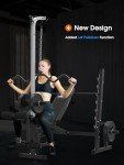 JX FITNESS Olympic Weight Bench with Preacher Curl Pad and Leg Developer, Workout Bench Press Multi-Function Weight Lifting Gym/Home Gym