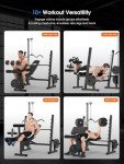 JX FITNESS Olympic Weight Bench with Preacher Curl Pad and Leg Developer, Workout Bench Press Multi-Function Weight Lifting Gym/Home Gym