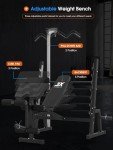 JX FITNESS Olympic Weight Bench with Preacher Curl Pad and Leg Developer, Workout Bench Press Multi-Function Weight Lifting Gym/Home Gym