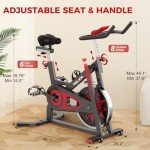 RELIFE REBUILD YOUR LIFE Exercise Bike for Home Workout Equipment Stationary Low Noise Cycling Indoor Bike for Home Cardio Training
