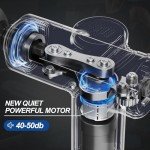 LEERCON Deep Tissue Massage Gun Portable, Mini Electric Muscle Massager, Suitable for Relieving Back, Neck and Body Pain, with 4 Heads and 6 Speeds, Black