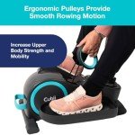 Cubii Total Body - Compact 2-in-1 Elliptical with 12 Resistance Levels, Low-Impact Cardio & Strength Training with an Ergonomic Pulley System for a Full-Body Workout Anywhere You Sit - Adult to Senior