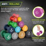 ProsourceFit Neoprene Dumbbell Coated for Non-Slip Grip, 5 lb