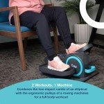 Cubii Total Body - Compact 2-in-1 Elliptical with 12 Resistance Levels, Low-Impact Cardio & Strength Training with an Ergonomic Pulley System for a Full-Body Workout Anywhere You Sit - Adult to Senior