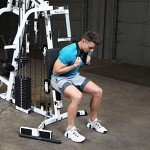 Body-Solid Multi-Station, Single Weight Stack Home Gym Machine, Arm & Leg Strength Training Functional Exercise Workout Station, 210lbs. Black Weight Stack