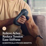TheraGun Relief Quiet Deep Tissue Therapy Massage Gun - Bluetooth Enabled, Electric Percussion Massage Gun & Personal Massager for Pain in The Neck, Back, Leg, Shoulder and Foot (Relief - Black)