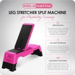 HolaHatha Adjustable Weight Bench for Home Gym Exercise & Workout, Foldable, Pink