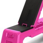 HolaHatha Adjustable Weight Bench for Home Gym Exercise & Workout, Foldable, Pink
