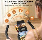 Exercise Bike, Adjustable Magnetic Resistance Stationary Bikes for Home with App Compatible, Quiet Indoor Cycling Bike with 350lbs Weight Capacity Comfortable Seat, Digital Monitor & Phone Mount