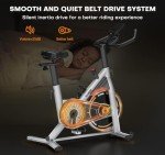 Exercise Bike, Adjustable Magnetic Resistance Stationary Bikes for Home with App Compatible, Quiet Indoor Cycling Bike with 350lbs Weight Capacity Comfortable Seat, Digital Monitor & Phone Mount