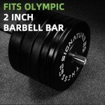 Fitvids Olympic Bumper Plates Set, 2" Weight Plates for Strength Training & Weightlifting, 260LB Set (10LB, 15LB, 25LB, 35LB, 45LB), Multiple Packages