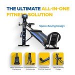 Total Gym Home Gym Workout Machine Equipment Set w/ Squat Stand, Leg Pull, & 2 Ankle Cuffs