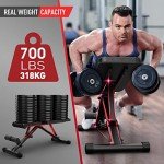 JOROTO MD35 Adjustable Weight Bench 8x4x3x2 Positions- 700 Pounds Load Foldable Strength Training Benches for Full Body Workout Bench Press (With Fast Auto-lock Adjustments)