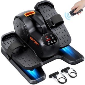 3-IN-1Dripex Under Desk Elliptical Machine, Electric Ellipse Leg Exerciser As Seen On TV, 10 Adjustable Speed & Resistance, Seated Pedal Exerciser for Seniors with Remote, Fully Assembled