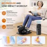 3-IN-1Dripex Under Desk Elliptical Machine, Electric Ellipse Leg Exerciser As Seen On TV, 10 Adjustable Speed & Resistance, Seated Pedal Exerciser for Seniors with Remote, Fully Assembled