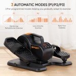 3-IN-1Dripex Under Desk Elliptical Machine, Electric Ellipse Leg Exerciser As Seen On TV, 10 Adjustable Speed & Resistance, Seated Pedal Exerciser for Seniors with Remote, Fully Assembled