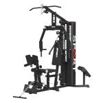 SPART Multifunctional Home Gym Station, Home Gym Exercise Equipment with 150LBS Weight Stack, Full Body Strength Training Workout Equipment for Leg Press, LAT Pull Down, Chest Press, PEC Fly, Black