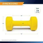 Marcy Neoprene Dumbbell, Single Piece, 7-lb, Canary Yellow