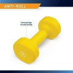 Marcy Neoprene Dumbbell, Single Piece, 7-lb, Canary Yellow