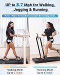 LICHICO Walking Pad Under Desk, 2 in 1 Portable Folding Treadmill, 3.0HP Brushless Motorized Electric Treadmill, Larger Running Area, Small Mini Running Machine for Home