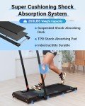 LICHICO Walking Pad Under Desk, 2 in 1 Portable Folding Treadmill, 3.0HP Brushless Motorized Electric Treadmill, Larger Running Area, Small Mini Running Machine for Home