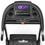 THERUN Incline Treadmill, Treadmills for Running and Walking, 300 lbs Weight Capacity Folding Treadmill with 0-15% Auto Incline, Wide Belt, 3.5HP, App, Heart Rate, Red