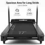 THERUN Incline Treadmill, Treadmills for Running and Walking, 300 lbs Weight Capacity Folding Treadmill with 0-15% Auto Incline, Wide Belt, 3.5HP, App, Heart Rate, Red