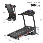 THERUN Incline Treadmill, Treadmills for Running and Walking, 300 lbs Weight Capacity Folding Treadmill with 0-15% Auto Incline, Wide Belt, 3.5HP, App, Heart Rate, Red