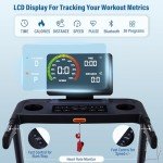 ATEEDGE Treadmills for Home, 350 lbs Capacity, 10 MPH, 3.0HP Incline Treadmill with Bluetooth APP, 17 * 46" Belt, Running Threadmills Machine, LCD Display, 36 Programs