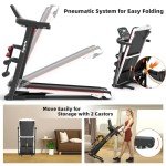 Ksports Foldable 16 Inch Wide Home Treadmill w/Bluetooth Connectivity, Kinomap, Zwift & FitShow Fitness Tracking Apps, Music, 4 Manual Inclines and Speed Control
